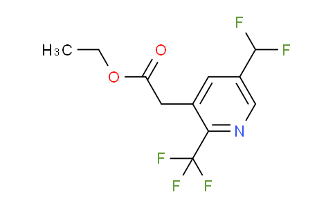 Ethyl 5-(difluoromethyl)-2-(trifluoromethyl)pyridine-3-acetate