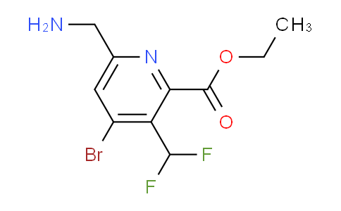 Ethyl 6-(aminomethyl)-4-bromo-3-(difluoromethyl)pyridine-2-carboxylate