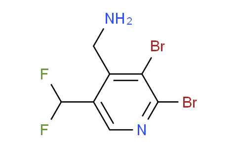 4-(Aminomethyl)-2,3-dibromo-5-(difluoromethyl)pyridine