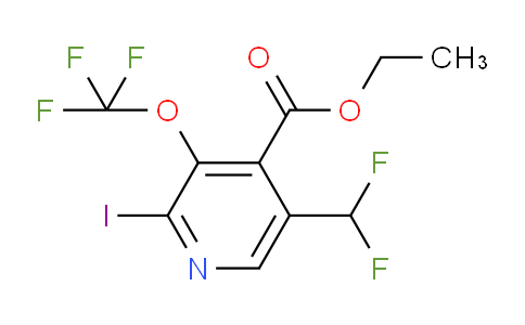 Ethyl 5-(difluoromethyl)-2-iodo-3-(trifluoromethoxy)pyridine-4-carboxylate