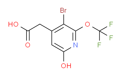 3-Bromo-6-hydroxy-2-(trifluoromethoxy)pyridine-4-acetic acid