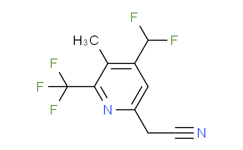4-(Difluoromethyl)-3-methyl-2-(trifluoromethyl)pyridine-6-acetonitrile