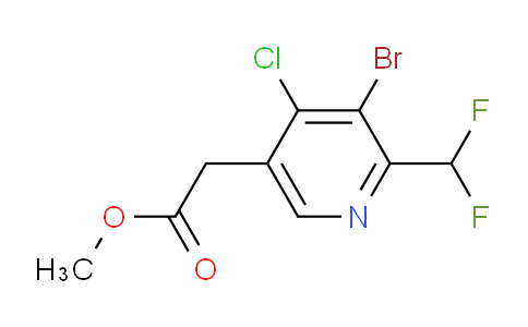 Methyl 3-bromo-4-chloro-2-(difluoromethyl)pyridine-5-acetate
