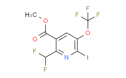 Methyl 2-(difluoromethyl)-6-iodo-5-(trifluoromethoxy)pyridine-3-carboxylate