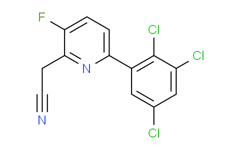 3-Fluoro-6-(2,3,5-trichlorophenyl)pyridine-2-acetonitrile