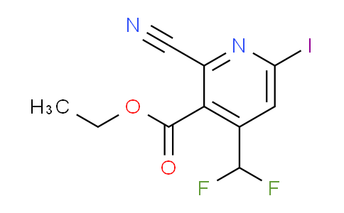 Ethyl 2-cyano-4-(difluoromethyl)-6-iodopyridine-3-carboxylate