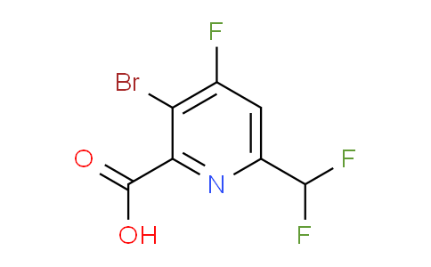3-Bromo-6-(difluoromethyl)-4-fluoropyridine-2-carboxylic acid
