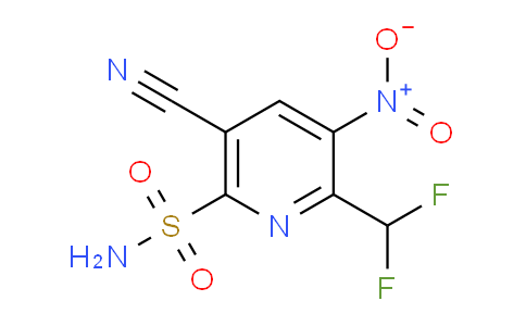 5-Cyano-2-(difluoromethyl)-3-nitropyridine-6-sulfonamide