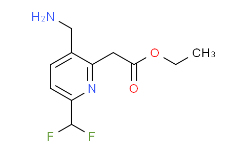 Ethyl 3-(aminomethyl)-6-(difluoromethyl)pyridine-2-acetate