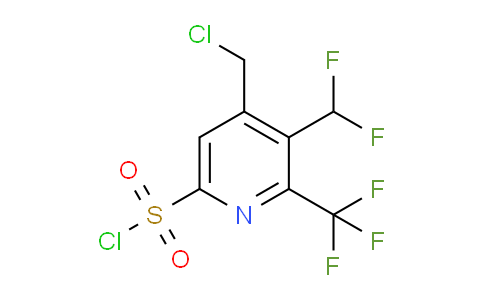 4-(Chloromethyl)-3-(difluoromethyl)-2-(trifluoromethyl)pyridine-6-sulfonyl chloride