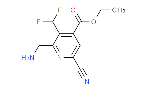 Ethyl 2-(aminomethyl)-6-cyano-3-(difluoromethyl)pyridine-4-carboxylate
