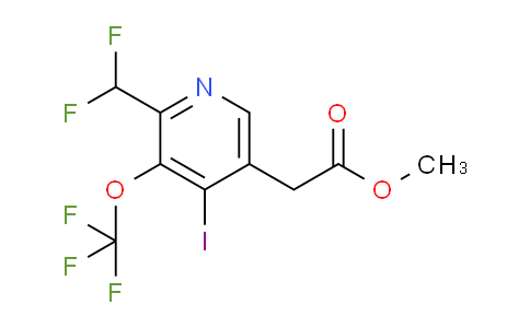 Methyl 2-(difluoromethyl)-4-iodo-3-(trifluoromethoxy)pyridine-5-acetate