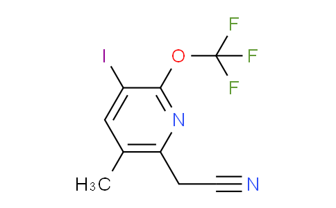 3-Iodo-5-methyl-2-(trifluoromethoxy)pyridine-6-acetonitrile