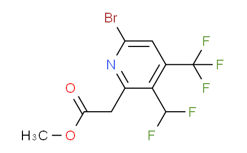 AM40431 | 1804850-85-8 | Methyl 6-bromo-3-(difluoromethyl)-4-(trifluoromethyl)pyridine-2-acetate