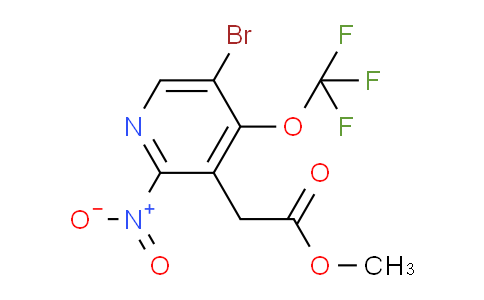 Methyl 5-bromo-2-nitro-4-(trifluoromethoxy)pyridine-3-acetate