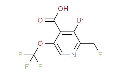 AM40585 | 1804602-58-1 | 3-Bromo-2-(fluoromethyl)-5-(trifluoromethoxy)pyridine-4-carboxylic acid