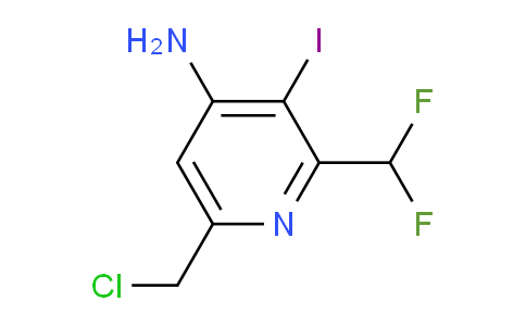 4-Amino-6-(chloromethyl)-2-(difluoromethyl)-3-iodopyridine