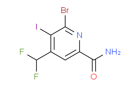 2-Bromo-4-(difluoromethyl)-3-iodopyridine-6-carboxamide