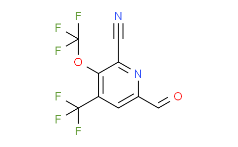 2-Cyano-3-(trifluoromethoxy)-4-(trifluoromethyl)pyridine-6-carboxaldehyde