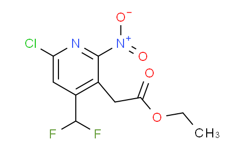 Ethyl 6-chloro-4-(difluoromethyl)-2-nitropyridine-3-acetate
