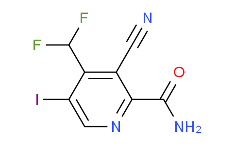 3-Cyano-4-(difluoromethyl)-5-iodopyridine-2-carboxamide