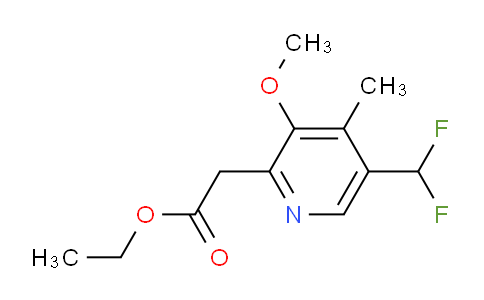 Ethyl 5-(difluoromethyl)-3-methoxy-4-methylpyridine-2-acetate