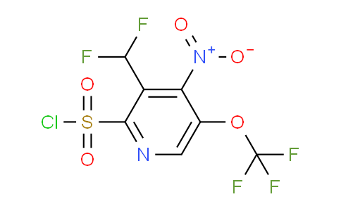 3-(Difluoromethyl)-4-nitro-5-(trifluoromethoxy)pyridine-2-sulfonyl chloride