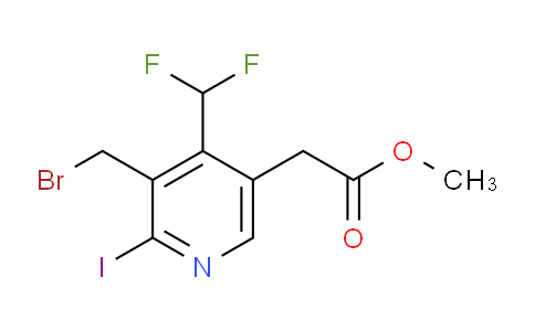 Methyl 3-(bromomethyl)-4-(difluoromethyl)-2-iodopyridine-5-acetate
