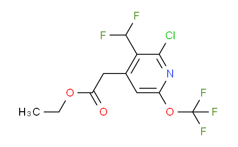 Ethyl 2-chloro-3-(difluoromethyl)-6-(trifluoromethoxy)pyridine-4-acetate