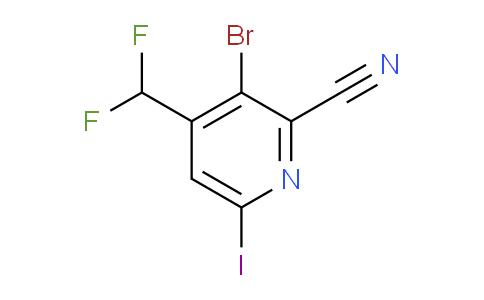 AM41904 | 1806043-45-7 | 3-Bromo-2-cyano-4-(difluoromethyl)-6-iodopyridine