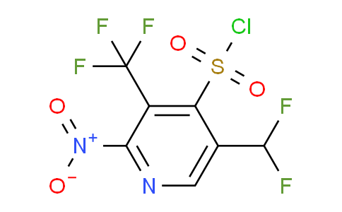 5-(Difluoromethyl)-2-nitro-3-(trifluoromethyl)pyridine-4-sulfonyl chloride