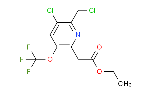 Ethyl 3-chloro-2-(chloromethyl)-5-(trifluoromethoxy)pyridine-6-acetate