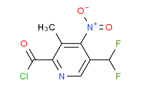 5-(Difluoromethyl)-3-methyl-4-nitropyridine-2-carbonyl chloride