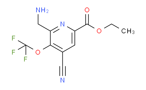 Ethyl 2-(aminomethyl)-4-cyano-3-(trifluoromethoxy)pyridine-6-carboxylate