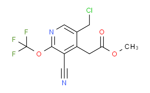 Methyl 5-(chloromethyl)-3-cyano-2-(trifluoromethoxy)pyridine-4-acetate
