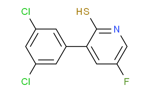 3-(3,5-Dichlorophenyl)-5-fluoro-2-mercaptopyridine