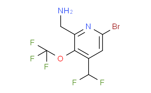 2-(Aminomethyl)-6-bromo-4-(difluoromethyl)-3-(trifluoromethoxy)pyridine