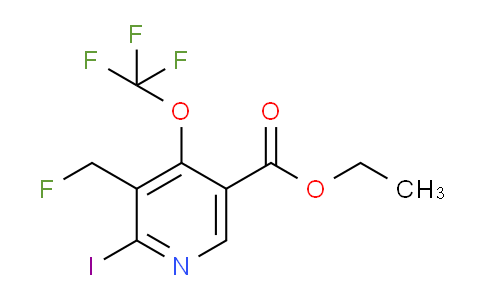 Ethyl 3-(fluoromethyl)-2-iodo-4-(trifluoromethoxy)pyridine-5-carboxylate