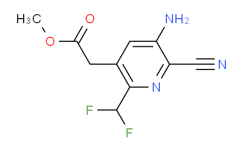 Methyl 3-amino-2-cyano-6-(difluoromethyl)pyridine-5-acetate