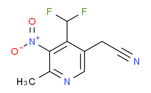 4-(Difluoromethyl)-2-methyl-3-nitropyridine-5-acetonitrile