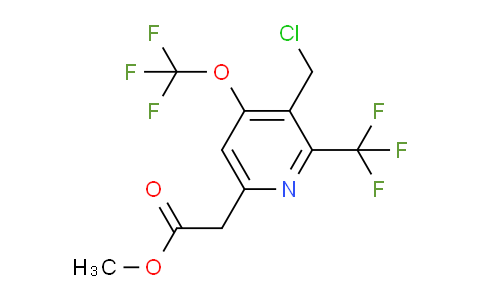 Methyl 3-(chloromethyl)-4-(trifluoromethoxy)-2-(trifluoromethyl)pyridine-6-acetate