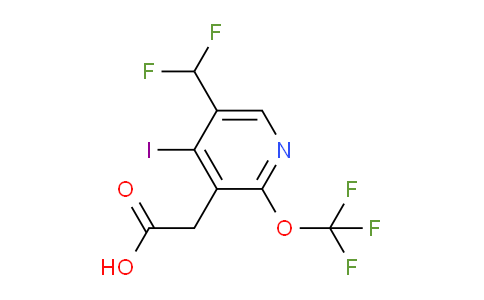 5-(Difluoromethyl)-4-iodo-2-(trifluoromethoxy)pyridine-3-acetic acid
