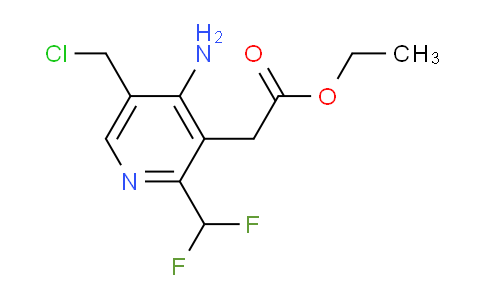 Ethyl 4-amino-5-(chloromethyl)-2-(difluoromethyl)pyridine-3-acetate