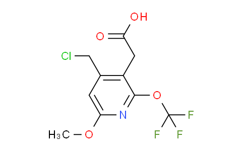 4-(Chloromethyl)-6-methoxy-2-(trifluoromethoxy)pyridine-3-acetic acid