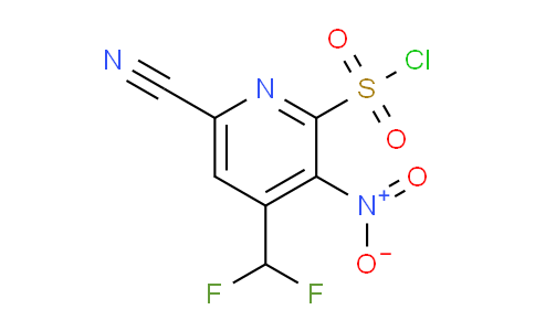 6-Cyano-4-(difluoromethyl)-3-nitropyridine-2-sulfonyl chloride