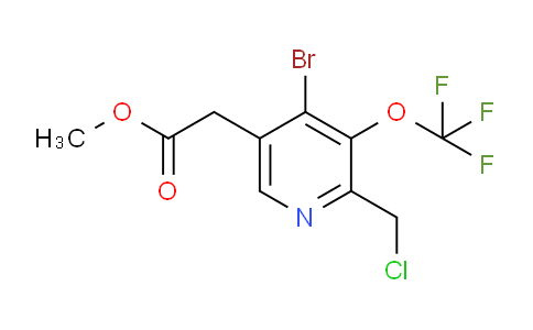 Methyl 4-bromo-2-(chloromethyl)-3-(trifluoromethoxy)pyridine-5-acetate