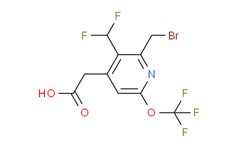 2-(Bromomethyl)-3-(difluoromethyl)-6-(trifluoromethoxy)pyridine-4-acetic acid