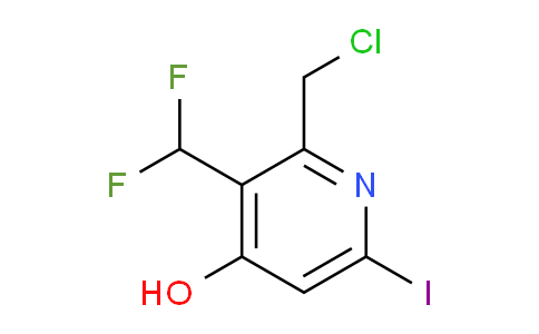 2-(Chloromethyl)-3-(difluoromethyl)-4-hydroxy-6-iodopyridine