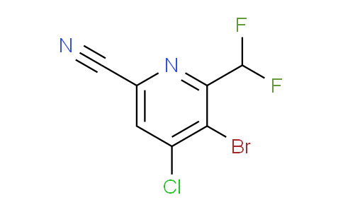 3-Bromo-4-chloro-6-cyano-2-(difluoromethyl)pyridine
