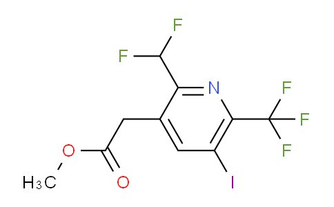 AM43153 | 1807108-16-2 | Methyl 2-(difluoromethyl)-5-iodo-6-(trifluoromethyl)pyridine-3-acetate